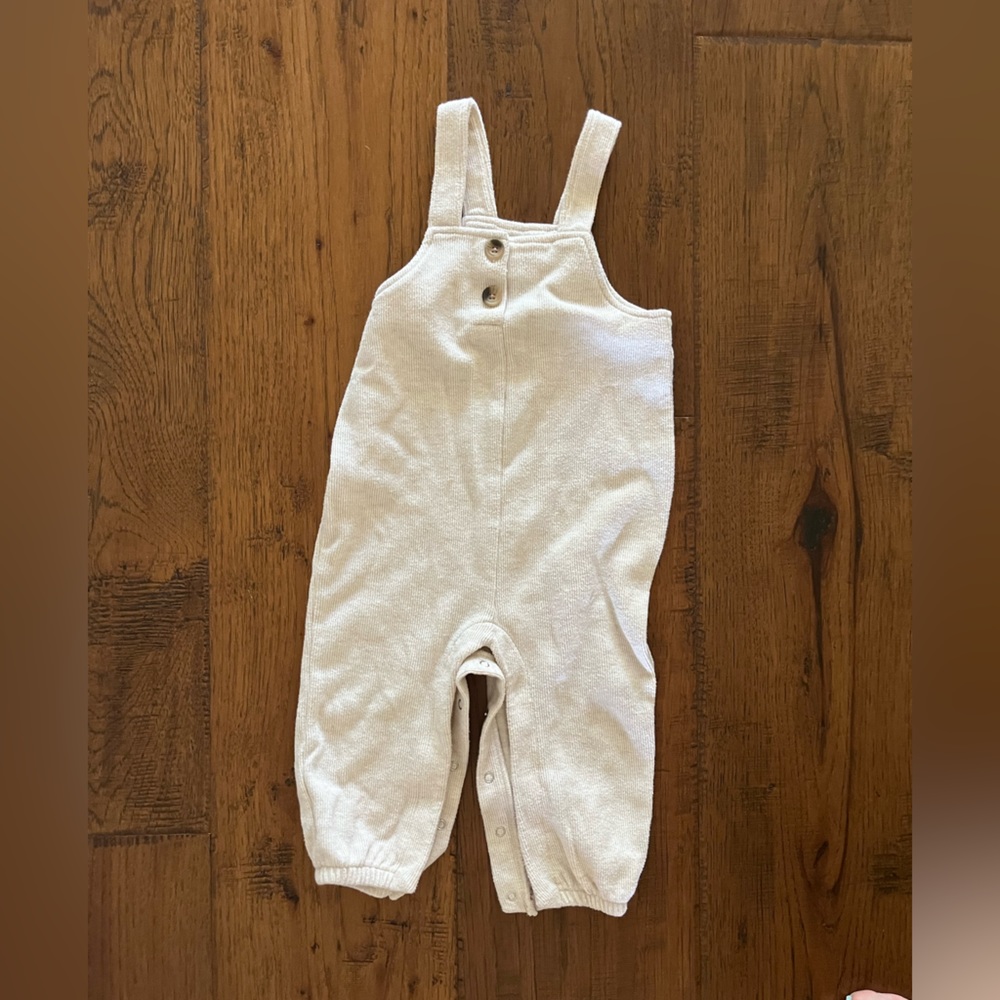 Old Navy Cream Overalls, 12-18M